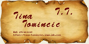 Tina Tominčić vizit kartica